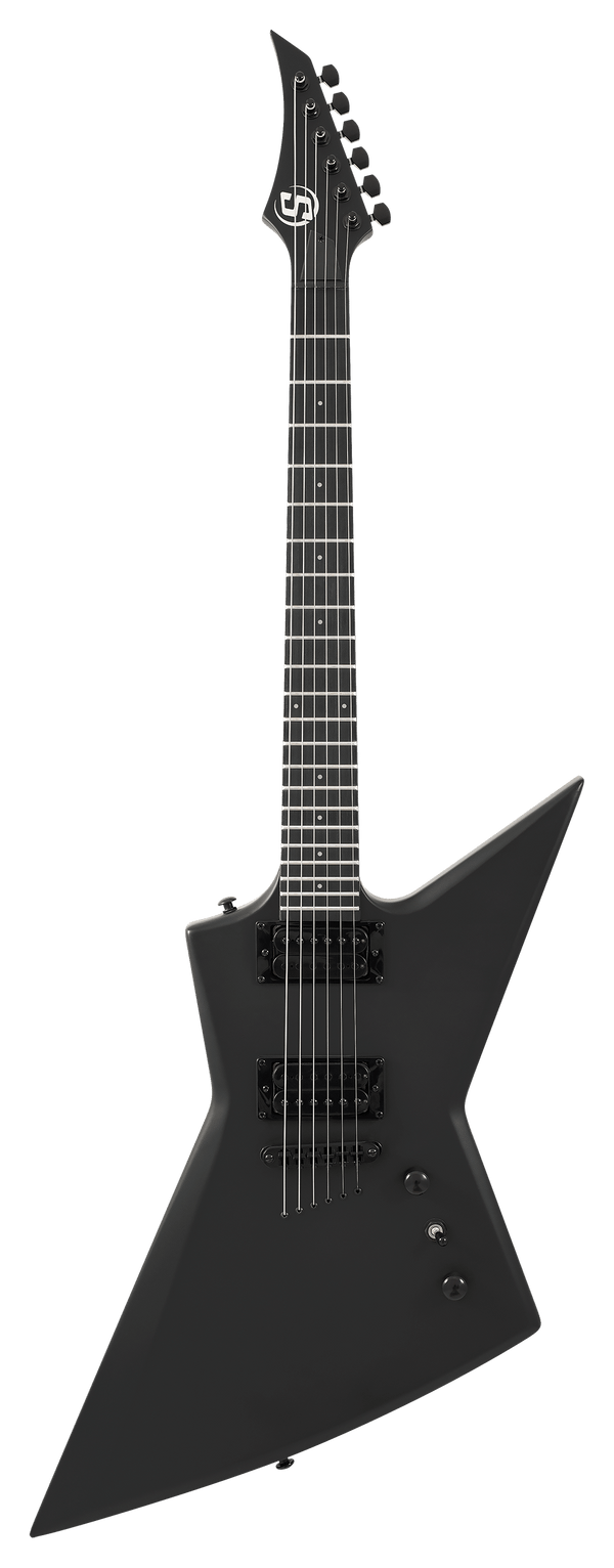 S by Solar EB4.6C (w/ Gigbag) El. Guitar (Carbon Black) Explorer Body shape