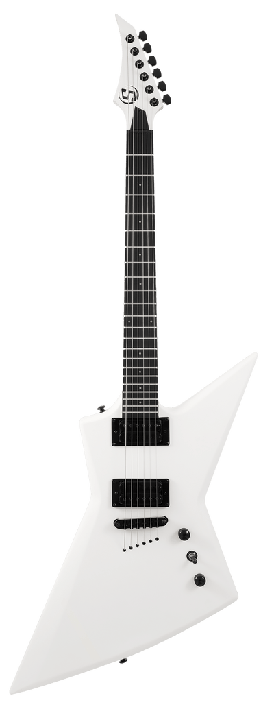 S by Solar EB4.6C (w/ Gigbag) El. Guitar (White Matte) Explorer Body shape