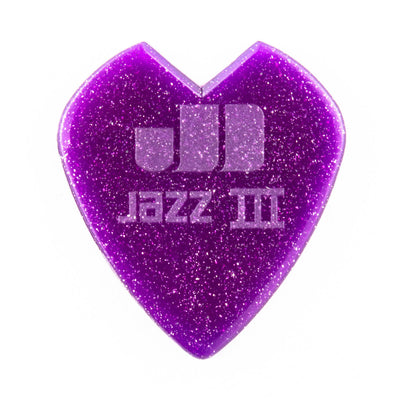 Dunlop KIRK HAMMETT JAZZ III PICK PURPLE SPARKLE 47-KH3NPS
