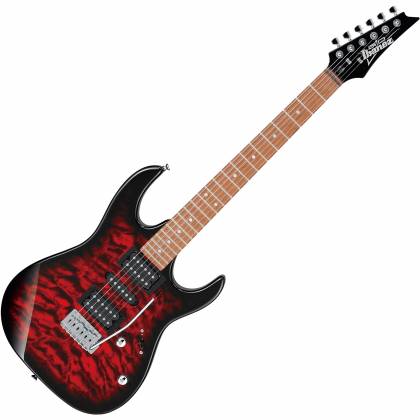 IBANEZ GRX70QA TRB electric guitar (Transparent red burst)