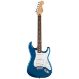 FENDER Standard Strat, Laurel Fingerb, White Pickguard, Aqua Marine Metallic