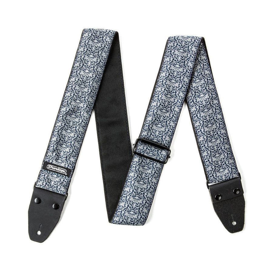 Dunlop JACQUARD FLEURS DE SKULL STRAP D6715 - Royal | Musiqi Alətləri mağazası