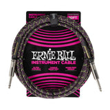 Ernie Ball Braided Instrument Cable Straight to Straight 10 Feet Length