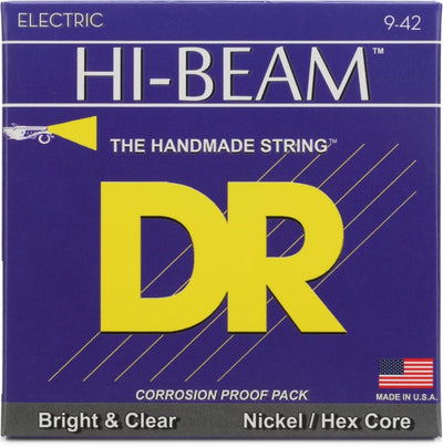 Струны для электрогитары DR Strings LTR-9 Hi-Beam с никелевым покрытием - .009-.042 Light