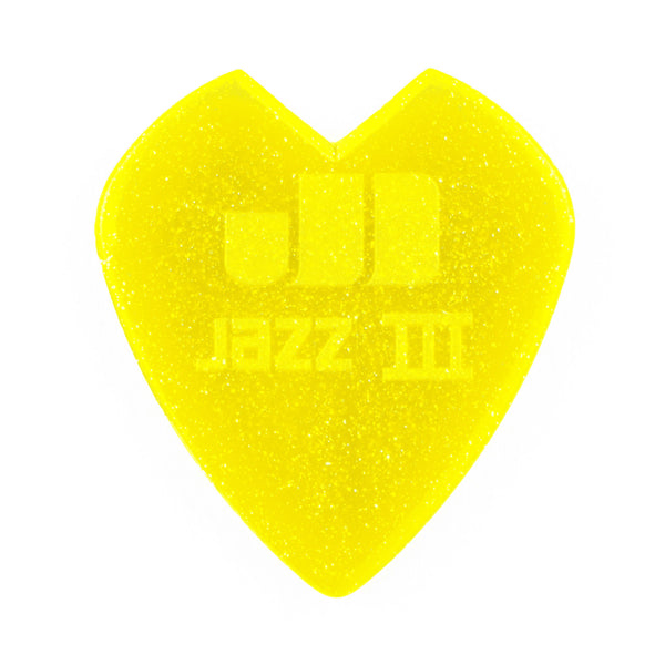 Dunlop KIRK HAMMETT JAZZ III YELLOW GLITTER PICK 1.38MM 47-KH3NYS