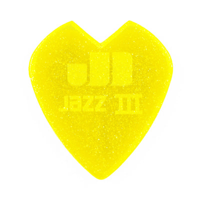 Dunlop KIRK HAMMETT JAZZ III YELLOW GLITTER PICK 1.38MM 47-KH3NYS