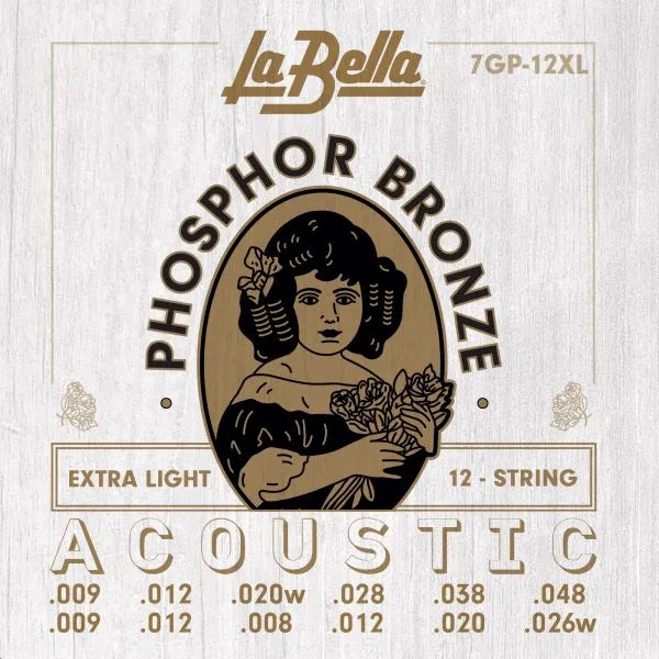 Labella 7GP-12XL 12-String, Phosphor Bronze – Extra Light - Royal | Musiqi Alətləri mağazası