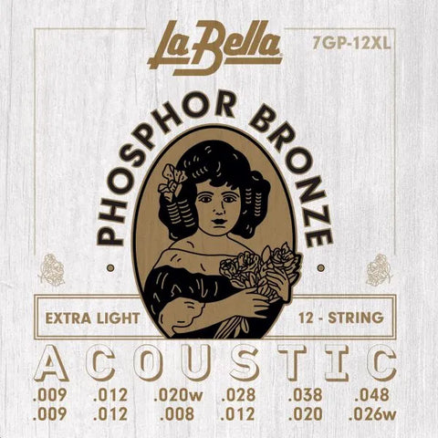 Labella 7GP-12XL 12-String, Phosphor Bronze – Extra Light