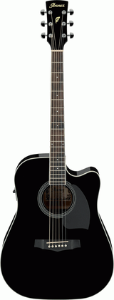 Ibanez PF15ECE BK electro-acoustic guitar (Black)