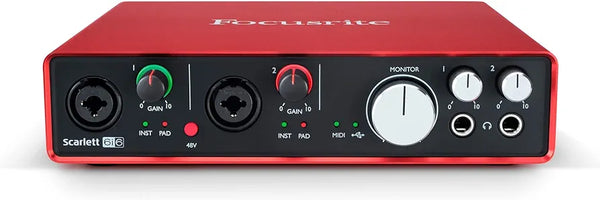 Focusrite Scarlett 6i6 (2nd Gen) USB Audio Interface - Royal | Musiqi Alətləri mağazası