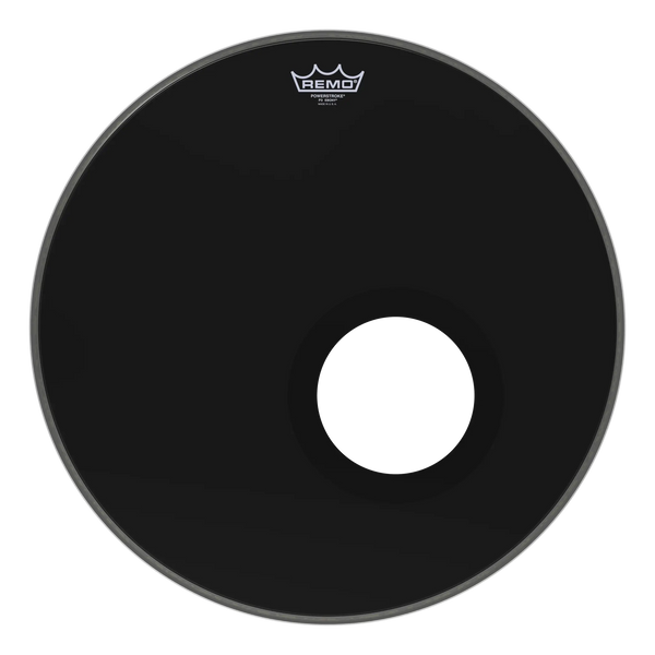 REMO Bass, POWERSTROKE 3, EBONY, 20" , 5" Black DynamO Installed