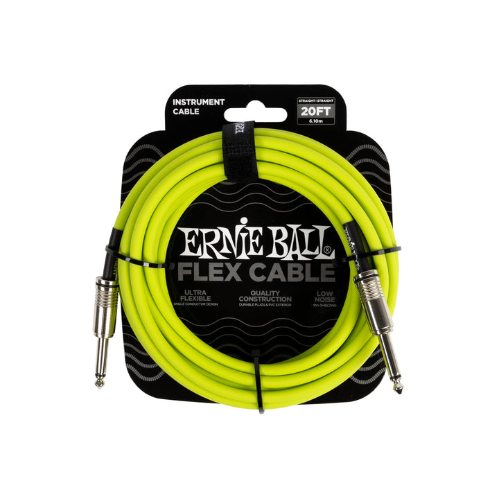 Ernie Ball Instrument Cable, Green, 20ft (P06419) - Royal | Musiqi Alətləri mağazası