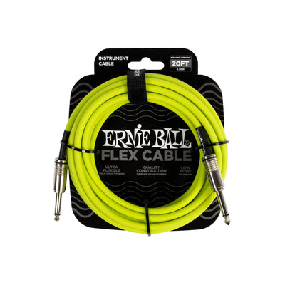 Ernie Ball Instrument Cable, Green, 20ft (P06419)