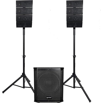 Gemini Portable 4X4 Line Array PA Speakers System With 12