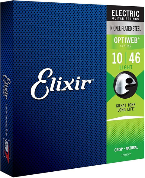 Elixir 19052 Optiweb Electric Guitar Strings Light 10-46 (6 Pack Bundle)