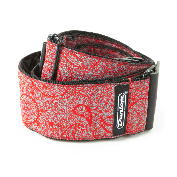 Dunlop JACQUARD PAISLEY RED STRAP D6711 - Royal | Musiqi Alətləri mağazası