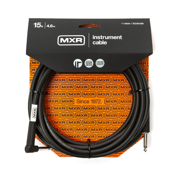 Dunlop MXR® 15 FT STANDARD INSTRUMENT CABLE - RIGHT / STRAIGHT DCIS15R