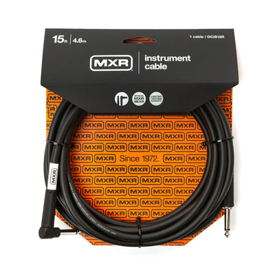 Dunlop MXR® 15 FT STANDARD INSTRUMENT CABLE - RIGHT / STRAIGHT DCIS15R
