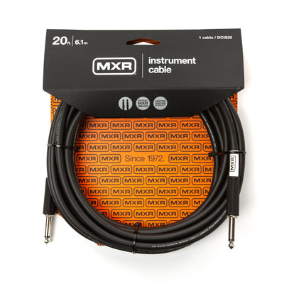 Dunlop MXR® 20 FT STANDARD INSTRUMENT CABLE - STRAIGHT / STRAIGHT DCIS20