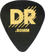 DR Black Delrin Guitar Picks PBK-M Medium .73mm 72 Refill Bag