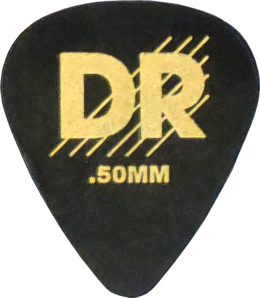 DR Black Delrin Guitar Picks PBK-M Medium .73mm 72 Refill Bag