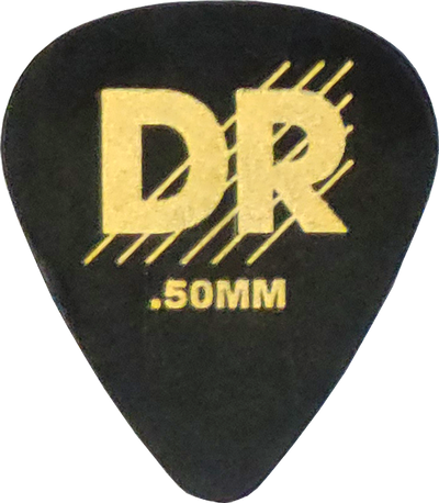DR Black Delrin Guitar Picks PBK-M Medium .73mm 72 Refill Bag