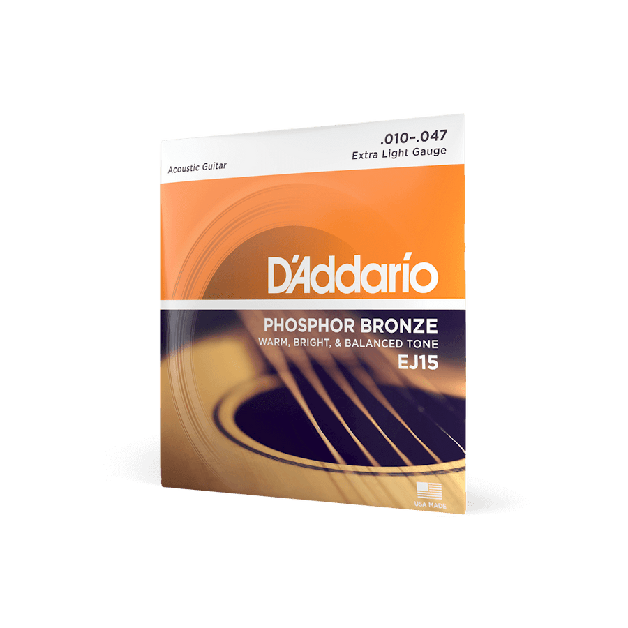 D'Addario EJ15 Phosphor Bronze 10-47 Acoustic Guitar Strings