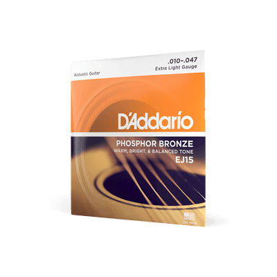 D'Addario EJ15 Phosphor Bronze 10-47 Acoustic Guitar Strings