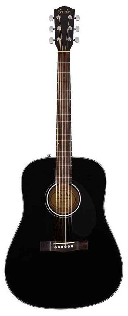 FENDER CD-60S Dreadnought, Walnut Fing, Black