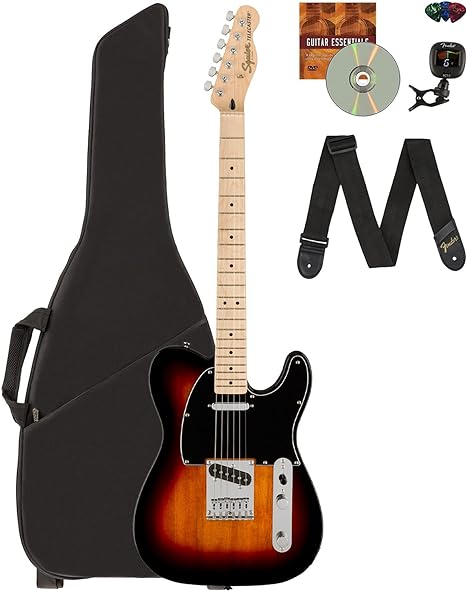 FENDER Sonic Telecaster, Maple Fingerboard, White Pickguard, Black