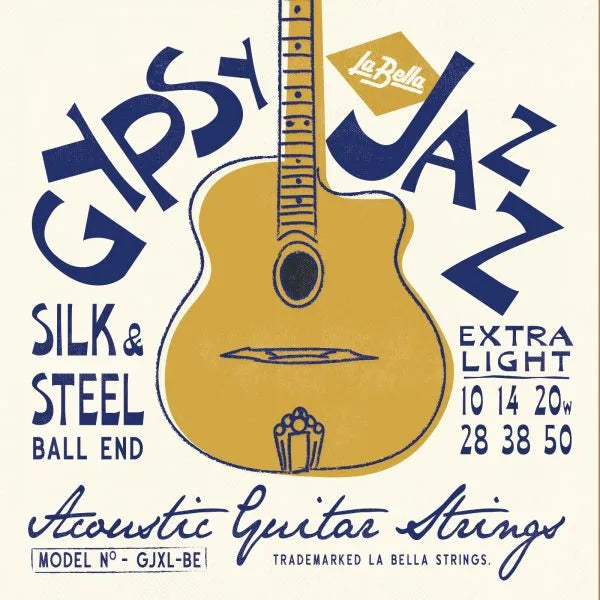 Labella Gypsy Jazz Silk &amp; Steel GJXL-BE&nbsp; – Extra Light, Ball-Ends - Royal | Musiqi Alətləri mağazası