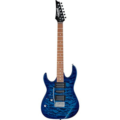 Ibanez GRX70QAL-TBB LH electric guitar (Transparent blue burst)