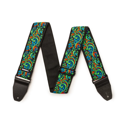 Dunlop JIMI HENDRIX™ BLACKLIGHT LOVE DROPS BLUE STRAP JH27