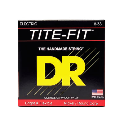 DR LLT-8 TITE-FIT Light-Light, струны для электрогитары, никель, 8-38