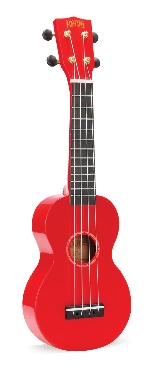 Mahalo MR1RDK Rainbow Series Learn 2 Play Ukulele Pack - Red