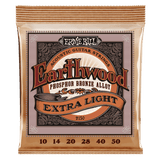 Ernie ball 2150 Extra Light Earthwood Phosphor Bronze Acoustic Guitar Strings 10-50 Gauge