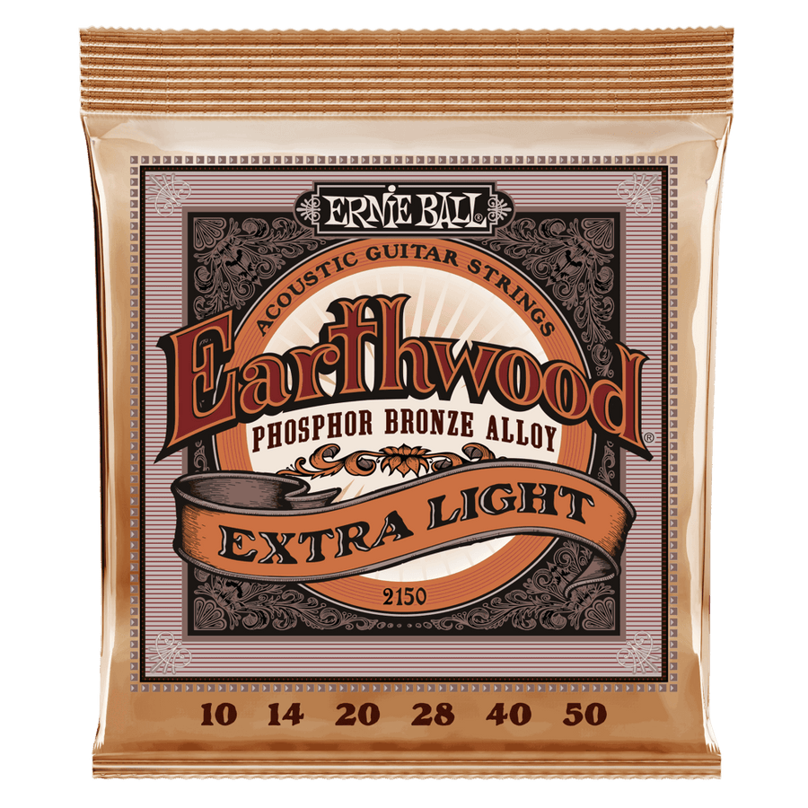 Ernie ball 2150 Extra Light Earthwood Phosphor Bronze Acoustic Guitar Strings 10-50 Gauge - Royal | Musiqi Alətləri mağazası