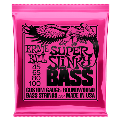 Ernie Ball - Super Slinky Nickel Wound струны для электрической бас-гитары, калибр 45-100