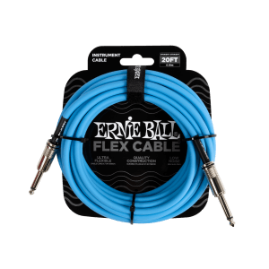 Ernie Ball P06417 Flex Straight to Straight Instrument Cable - 20-foot - Royal | Musiqi Alətləri mağazası