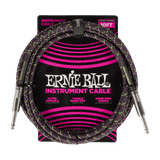 Ernie Ball P06427 Инструментальный кабель прямой плетеный — 3 м — Purple Python