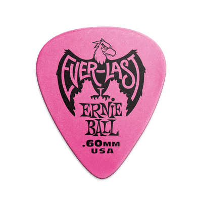 Ernie Ball Everlast Guitar Picks, Pink .60mm, 12-pack (P09179)