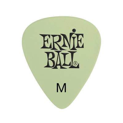 Ernie Ball P09225 Super Glow Cellulose Medium Picks, Bag of 12