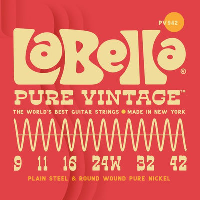 Labella PV942 Pure Vintage™ Electric Guitar Strings 9-42