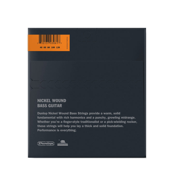 Dunlop DBN40120 Bass 5 strings set Nickel wound 40-120 - Royal | Musiqi Alətləri mağazası