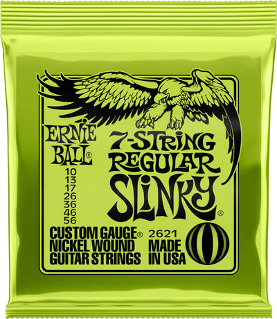 Ernie ball P02621 Electric Guitar 7-String Set Regular Slinky Nickel Wound 10-56