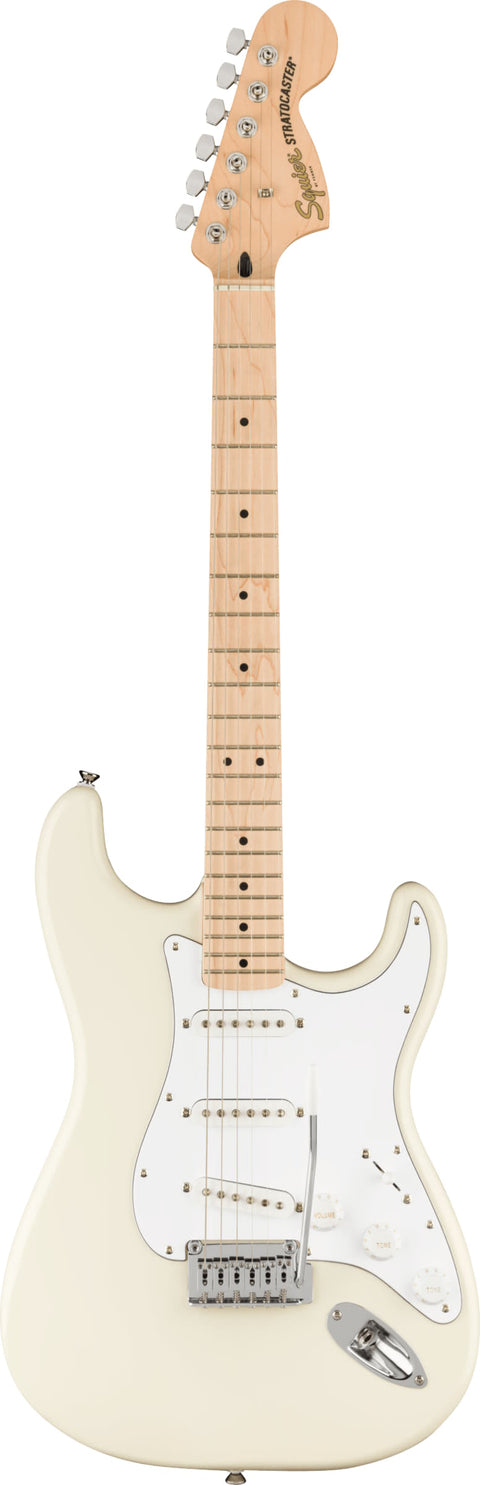 SQUIER Affinity Series Strat Maple Fing, White Pickg, Olympic White
