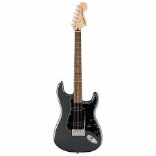 SQUIER Affinity Series Strat HH, Laurel Fing, Black Pickg, Charcoal Frost Metallic

