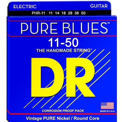 Струны для электрогитары DR Pure Blues Pure Nickel PHR-11 Heavy 11-50