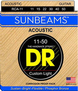 DR Strings RCA-11 SUNBEAM Round Core Акустические струны Custom-Lt 11-50