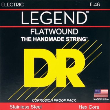 DR Strings FL-11 Polished Flat Wound Electric Guitar Strings 11-48